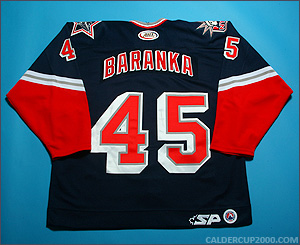 2004-2005 game worn Ivan Baranka Hartford Wolf Pack jersey