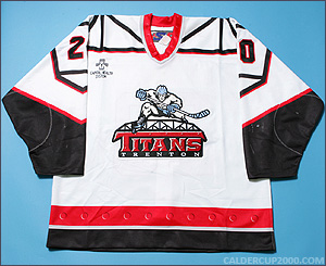 2002-2003 game worn Brad Mehalko Trenton Titans jersey