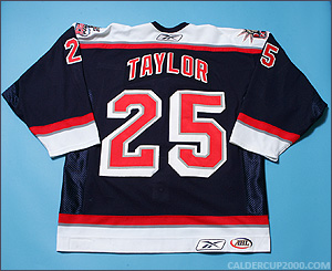 2005-2006 game worn Jake Taylor Hartford Wolf Pack jersey