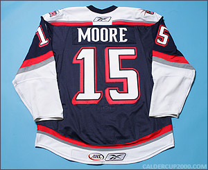 2007-2008 game worn Greg Moore Hartford Wolf Pack jersey