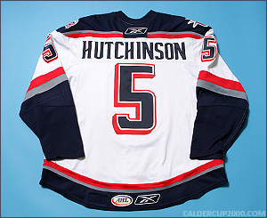 2007-2008 game worn Andrew Hutchinson Hartford Wolf Pack jersey