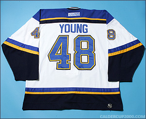 2001-2002 game worn Scott Young St. Louis Blues jersey