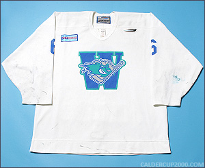 2000-2001 game worn Peter Smrek Worcester Icecats jersey