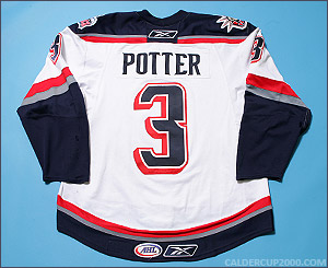 2007-2008 game worn Corey Potter Hartford Wolf Pack jersey