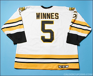 1992-1993 game worn Chris Winnes Providence Bruins jersey