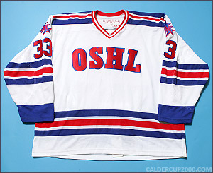 2004-2005 game worn Eric Cairns OSHL New York jersey