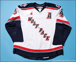 2007-2008 game worn Dane Byers Hartford Wolf Pack jersey