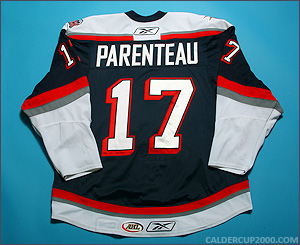2008-2009 game worn P.A. Parenteau Hartford Wolf Pack jersey