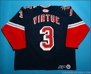 2001-2002 game worn Terry Virtue Hartford Wolf Pack jersey