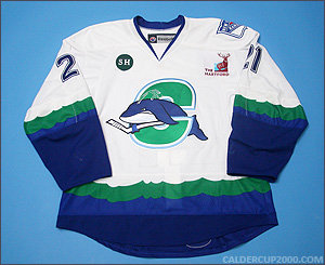 2012-2013 game worn Andrew Yogan Connecticut Whale jersey