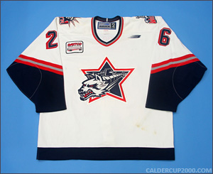 1998-1999 game worn Jeff Finley Hartford Wolf Pack jersey