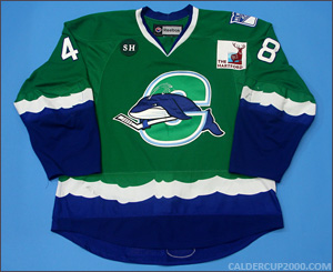 2012-2013 game worn Mike Vernace Connecticut Whale jersey
