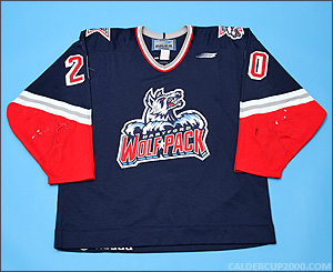 1997-1998 game worn P.J. Stock Hartford Wolf Pack jersey