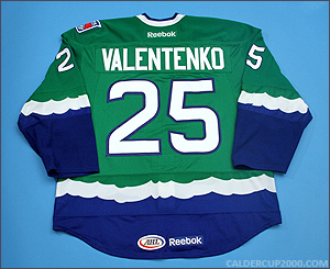 2011-2012 game worn Pavel Valentenko Connecticut Whale jersey