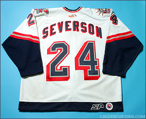 2001-2002 game worn Cam Severson Hartford Wolf Pack jersey