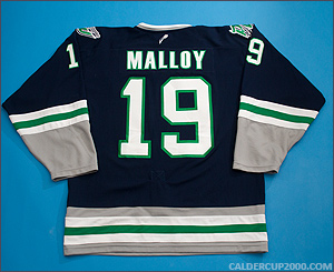 2010-2011 game worn Dan Malloy Danbury Whalers jersey