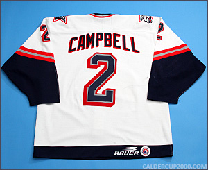 1998-1999 game worn Ed Campbell Hartford Wolf Pack jersey