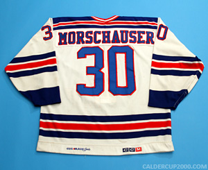 1987-1988 game worn Gus Morschauser Kitchener Rangers jersey