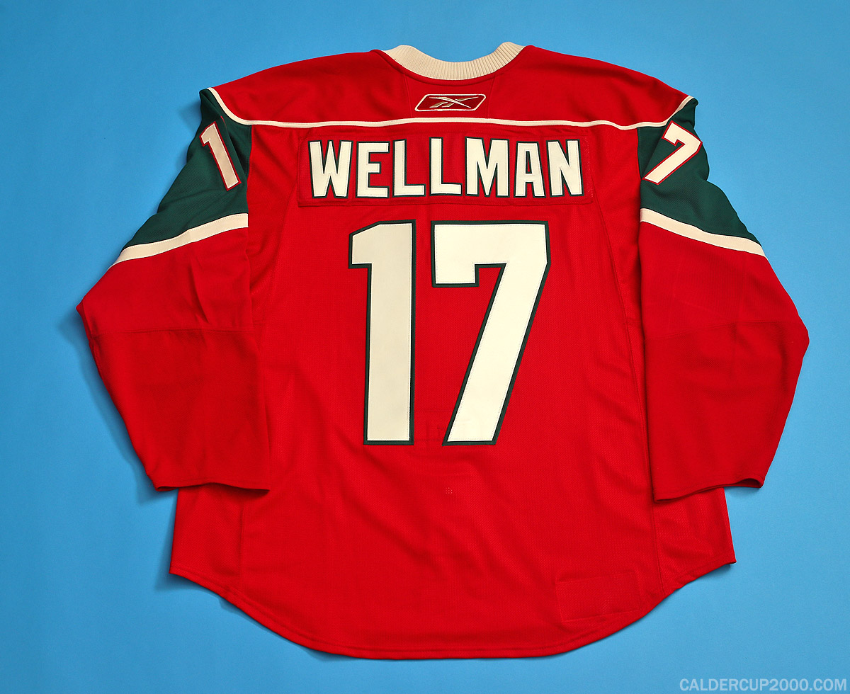 2009-2010 game worn Casey Wellman Minnesota Wild jersey