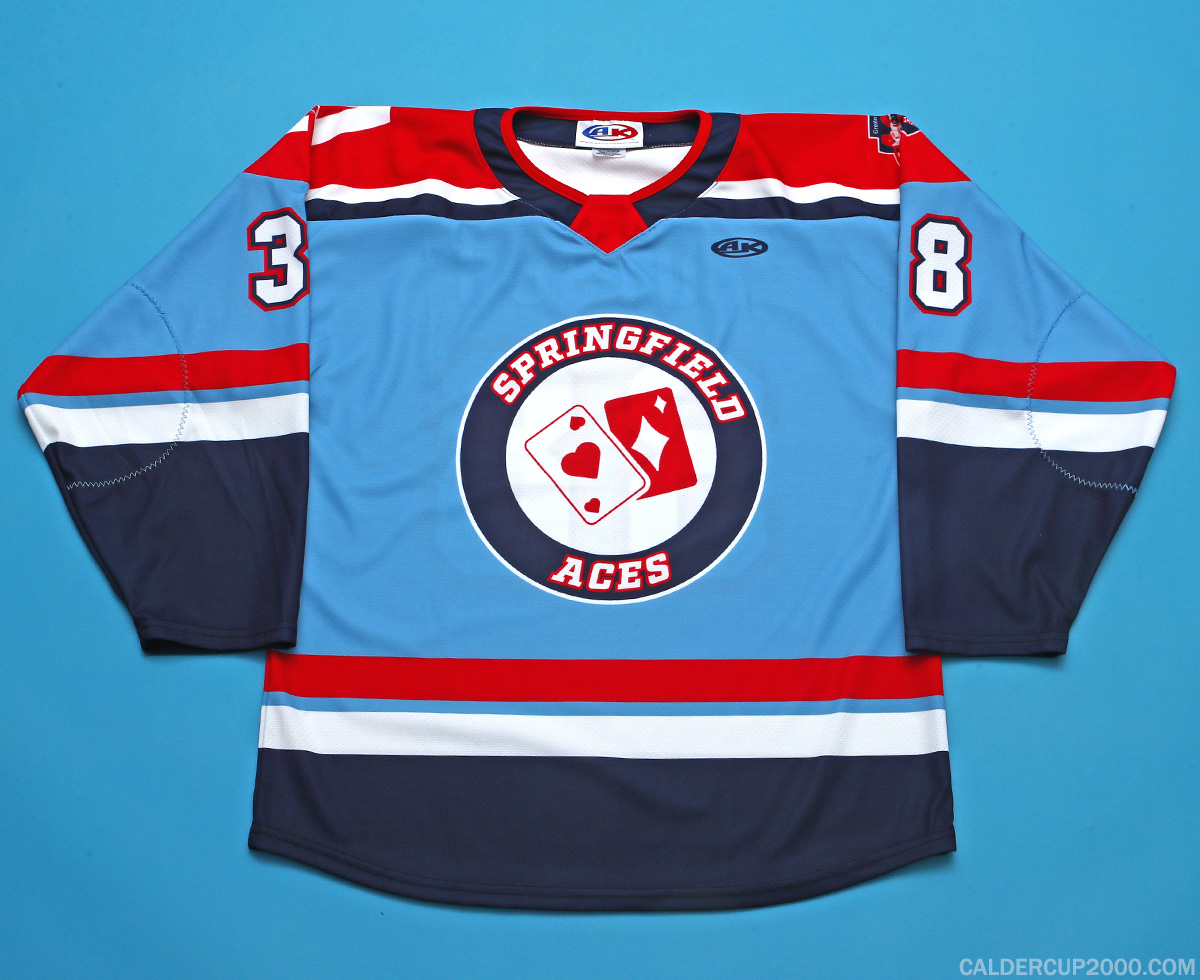 2024-2025 game worn Henrik Rutsch Springfield Aces jersey