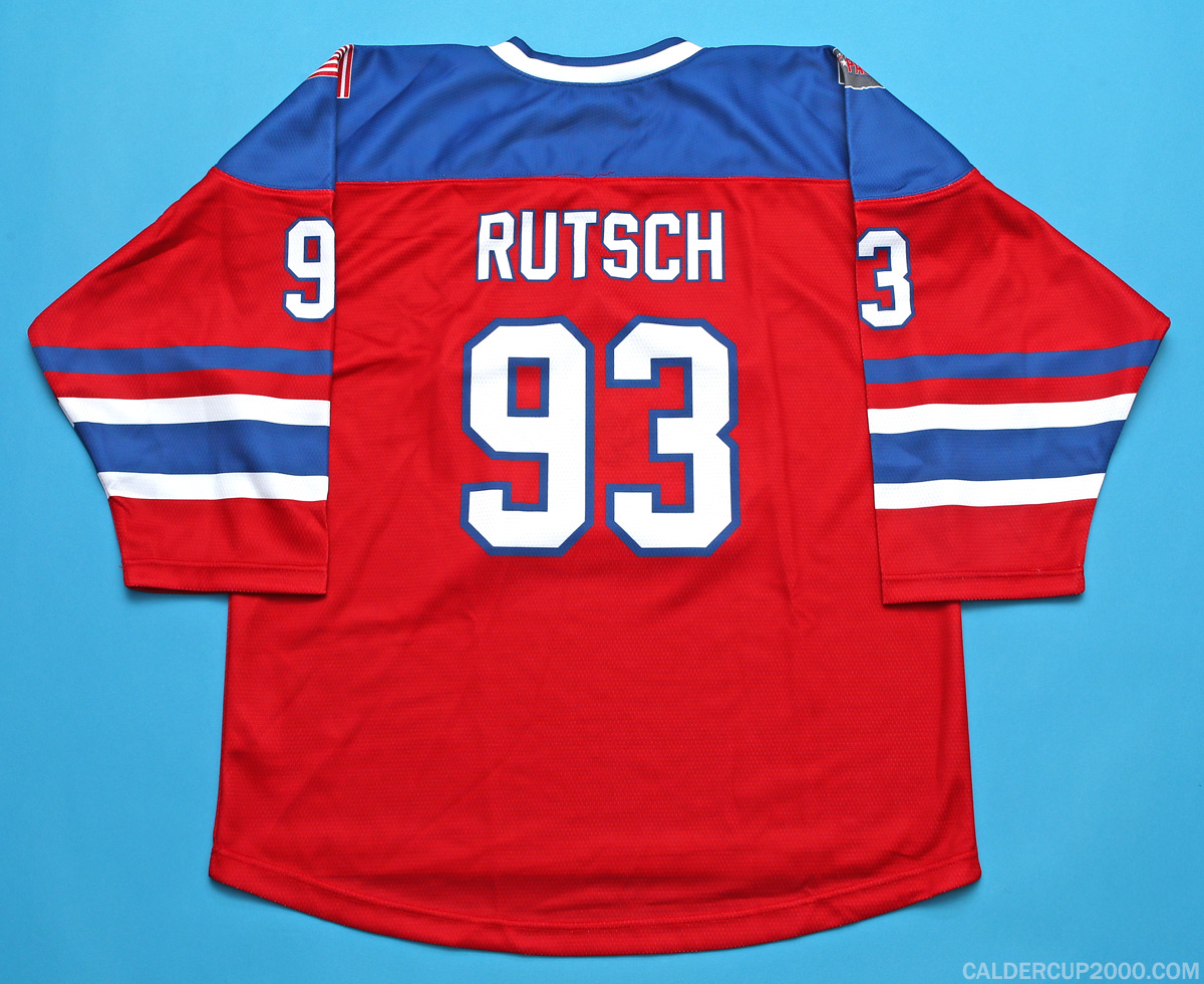 2024-2025 game worn Emmet Rutsch Hartford Jr. Wolf Pack jersey