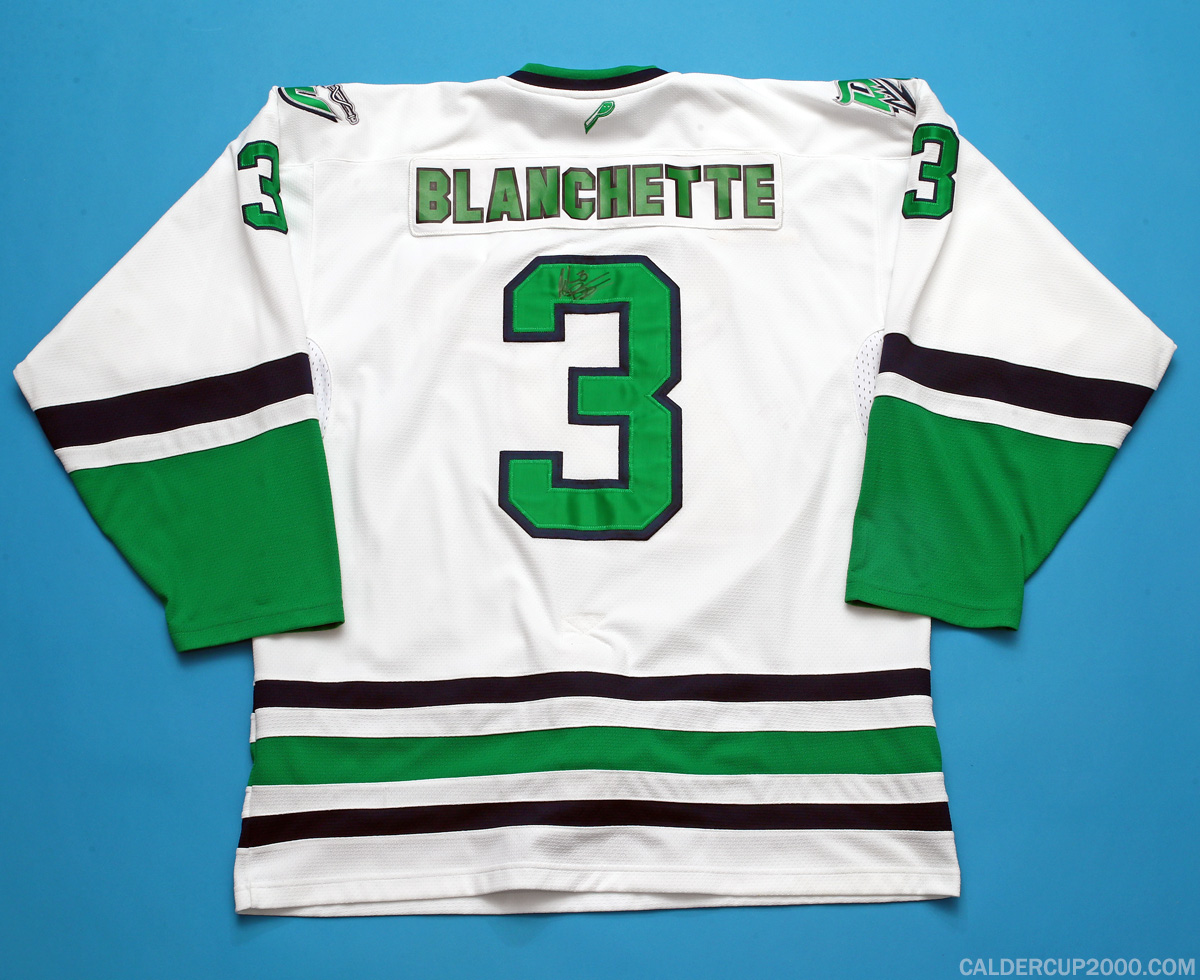 2011-2012 game worn Adam Blanchette Danbury Whalers jersey