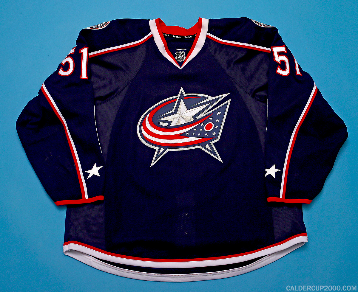 2015-2016 game worn Fedor Tyutin Columbus Blue Jackets jersey 2015-2016 game worn Fedor Tyutin Columbus Blue Jackets jersey