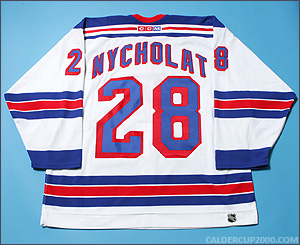2002-2003 game worn Lawrence Nycholat New York Rangers jersey