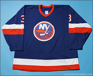 1990-1991 game worn Jeff Finley New York Islanders jersey