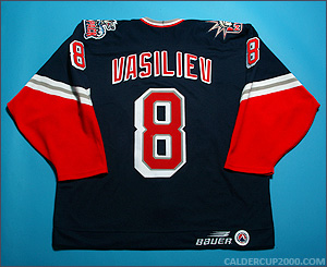 1998-1999 game worn Alexei Vasiliev Hartford Wolf Pack jersey