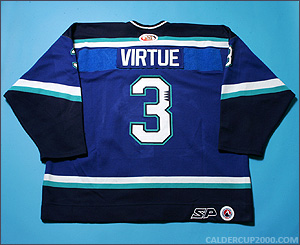 2003-2005 game worn Terry Virtue Worcester IceCats jersey