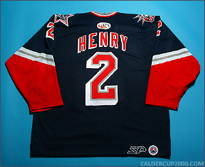 2000-2001 game worn Burke Henry Hartford Wolf Pack jersey