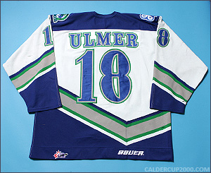 2000-2001 game worn Layne Ulmer Swift Current Broncos jersey