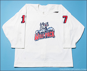 1997-1998 game worn Peter Ferraro Hartford Wolf Pack jersey