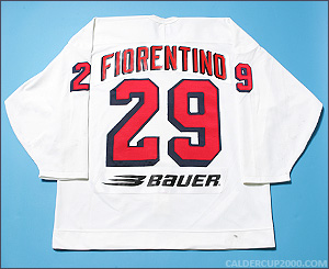 1997-1998 game worn Peter Fiorentino Hartford Wolf Pack jersey