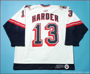 2000-2001 game worn Mike Harder Hartford Wolf Pack jersey