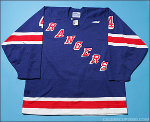 1996-1997 game worn Maxim Galanov Binghamton Rangers jersey