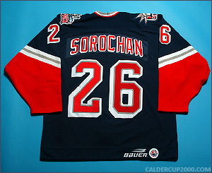 1998-1999 game worn Lee Sorochan Hartford Wolf Pack jersey