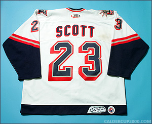 2002-2003 game worn Richard Scott Hartford Wolf Pack jersey