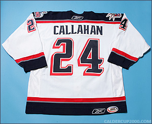 2006-2007 game worn Ryan Callahan Hartford Wolf Pack jersey
