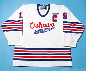 2001-2002 game worn Brandon Cullen Oshawa Generals jersey