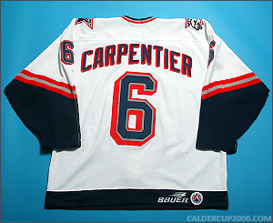 1998-1999 game worn Benjamin Carpentier Hartford Wolf Pack jersey