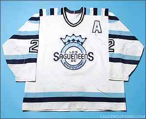 1996-1997 game worn Sebastien Bety Chicoutimi Sagueneens jersey
