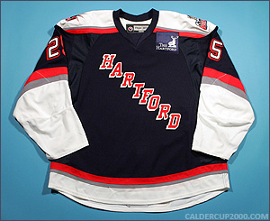 2008-2009 game worn Petr Prucha Hartford Wolf Pack jersey