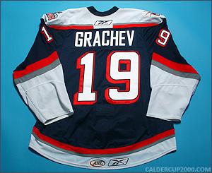 2009-2010 game worn Evgeny Grachev Hartford Wolf Pack jersey