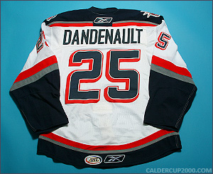 2009-2010 game worn Mathieu Dandenault Hartford Wolf Pack jersey