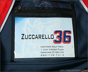2010-2011 game worn Mats Zuccarello Hartford Wolf Pack jersey