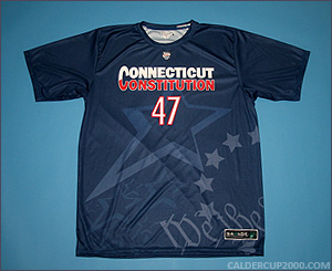2012 game worn Lucas Murphy Connecticut Constitution jersey