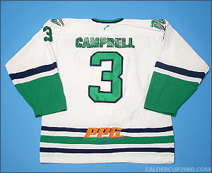 2012-2013 game worn Ed Campbell Danbury Whalers jersey