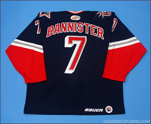 1999-2000 game worn Drew Bannister Hartford Wolf Pack jersey